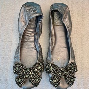 Tory Burch rhinestone ballet flats